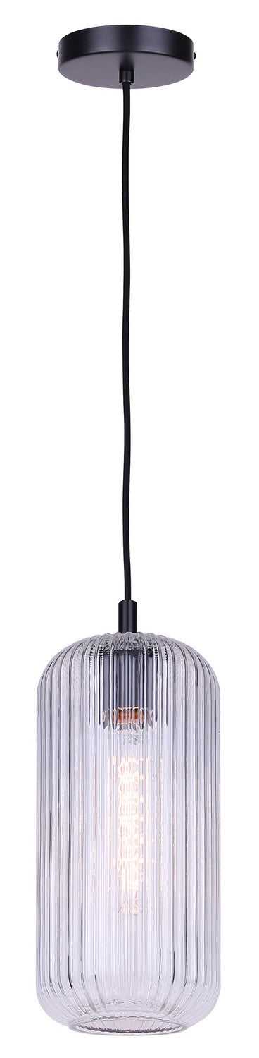 Malek One Light Pendant in Matte Black Canarm Canada
