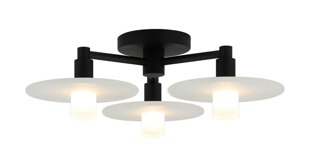 Monument LED Ceiling Mount in Matte Black Matteo Canada