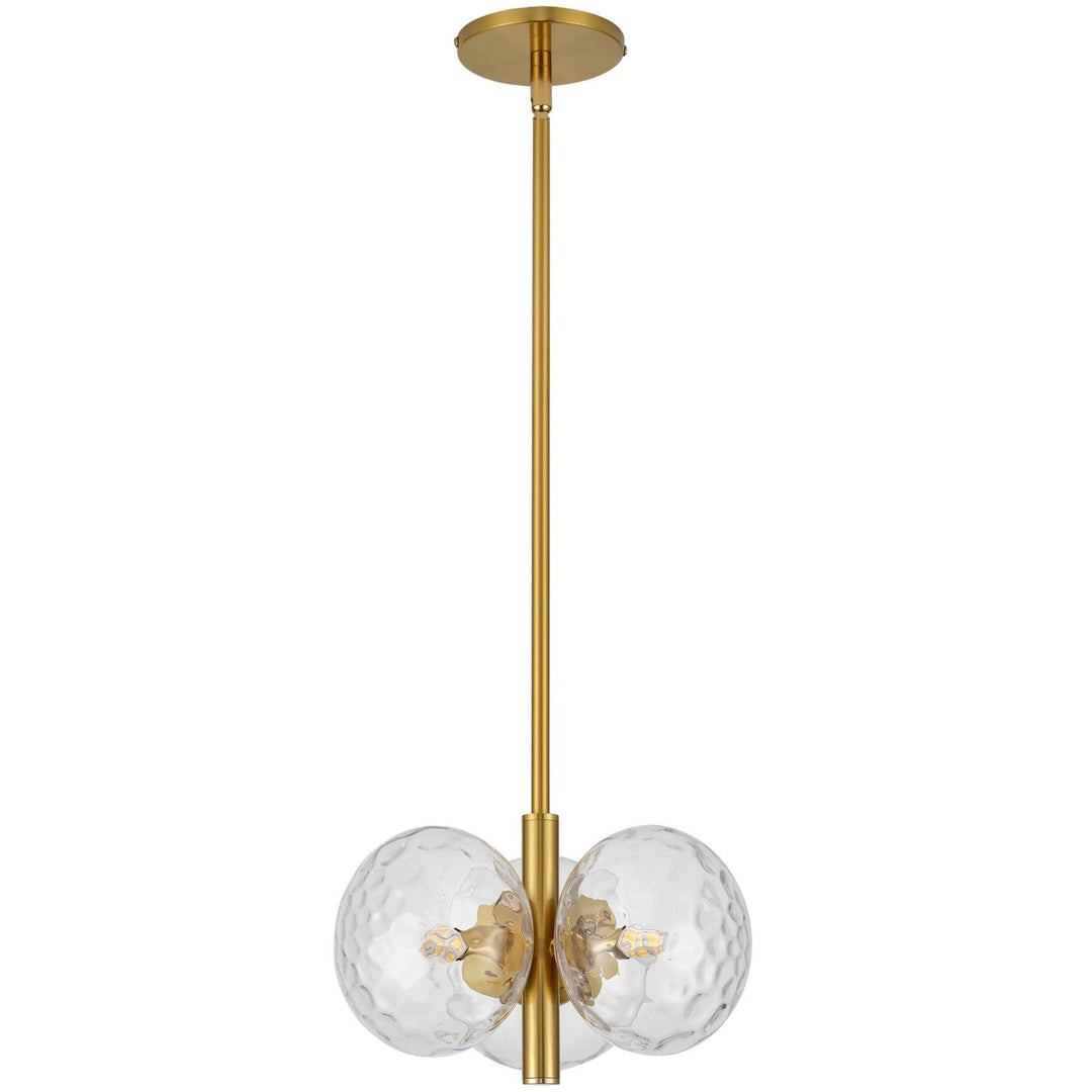 Dainolite Canada - BUR-133P-AGB-CLR - Three Light Pendant - Burlat - Clear