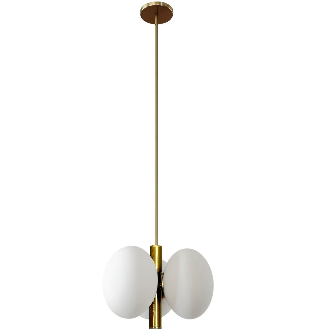 Dainolite Canada - BUR-133P-AGB-WH - Three Light Pendant - Burlat - White