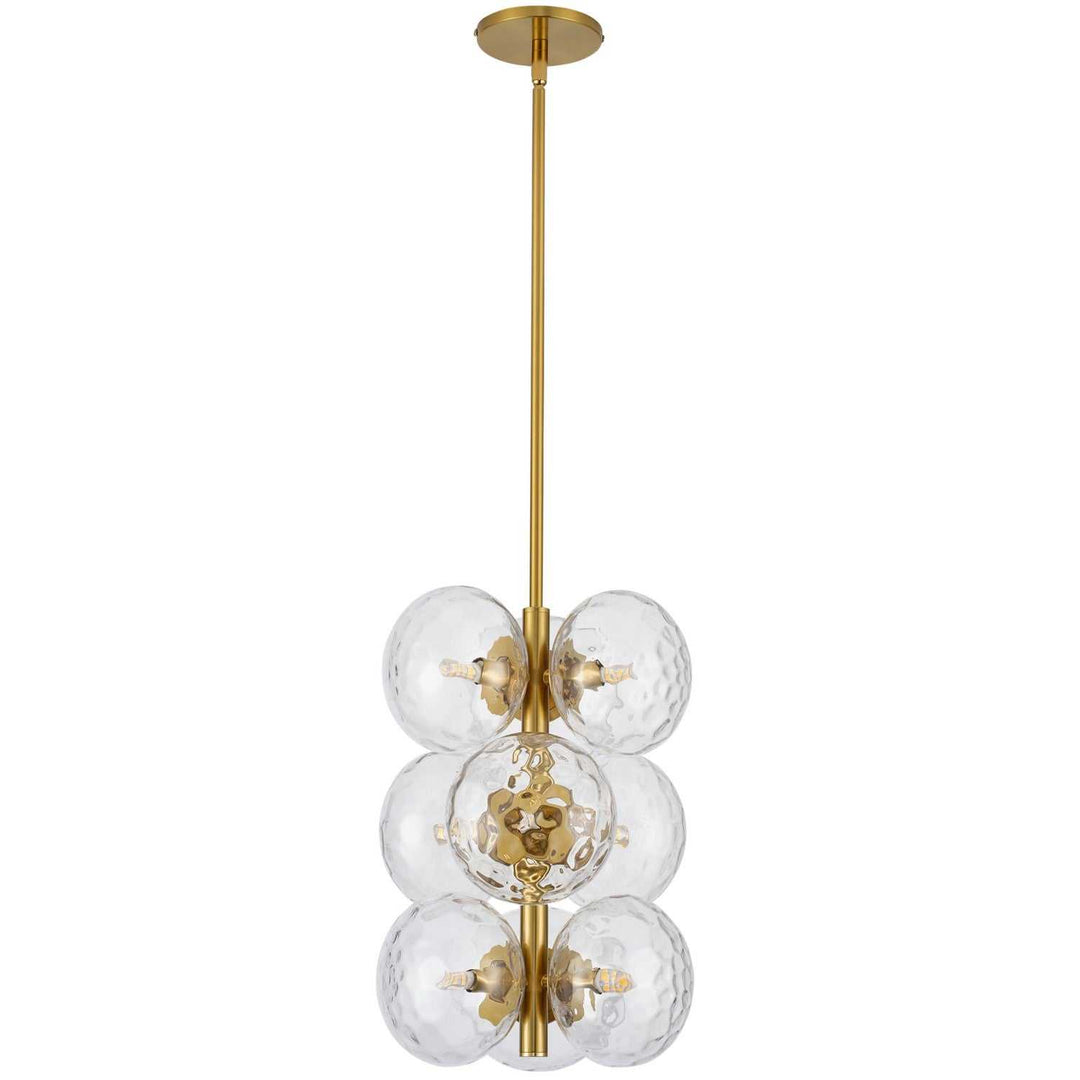Dainolite Canada - BUR-139P-AGB-CLR - Nine Light Pendant - Burlat - Clear