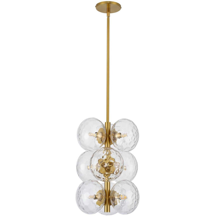 Dainolite Canada - BUR-139P-AGB-CLR - Nine Light Pendant - Burlat - Clear