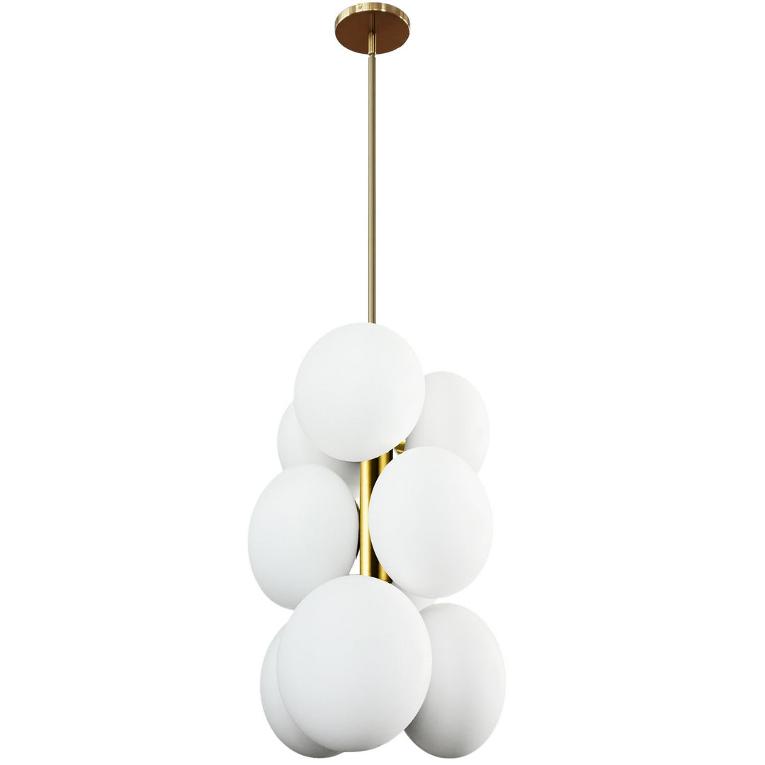 Dainolite Canada - BUR-139P-AGB-WH - Nine Light Pendant - Burlat - White