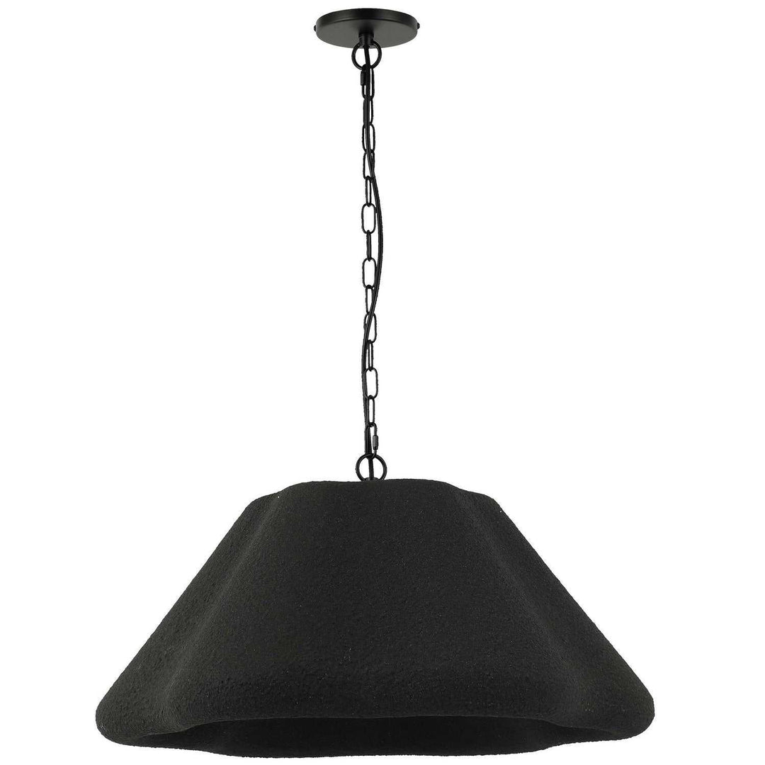 Cecilia One Light Pendant in Matte Black Dainolite Canada