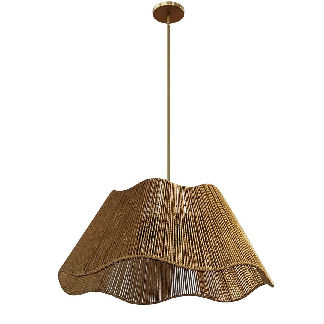 Cagney Three Light Chandelier in Natural Dainolite Canada