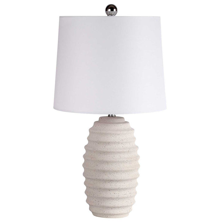 Tamar One Light Table Lamp in White Dainolite Canada