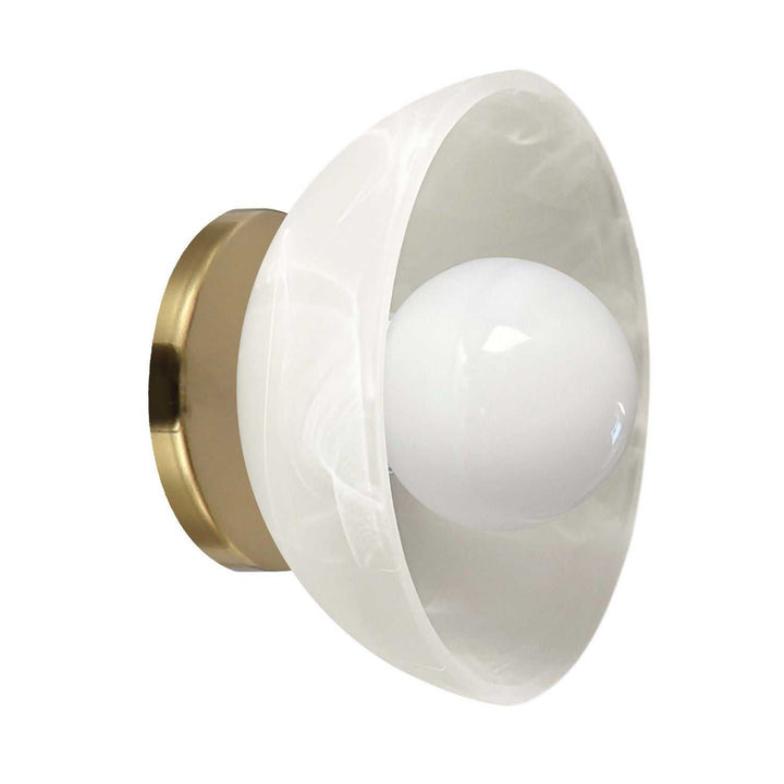 Wilkins One Light Wall Sconce in Faux Alabaster Dainolite Canada