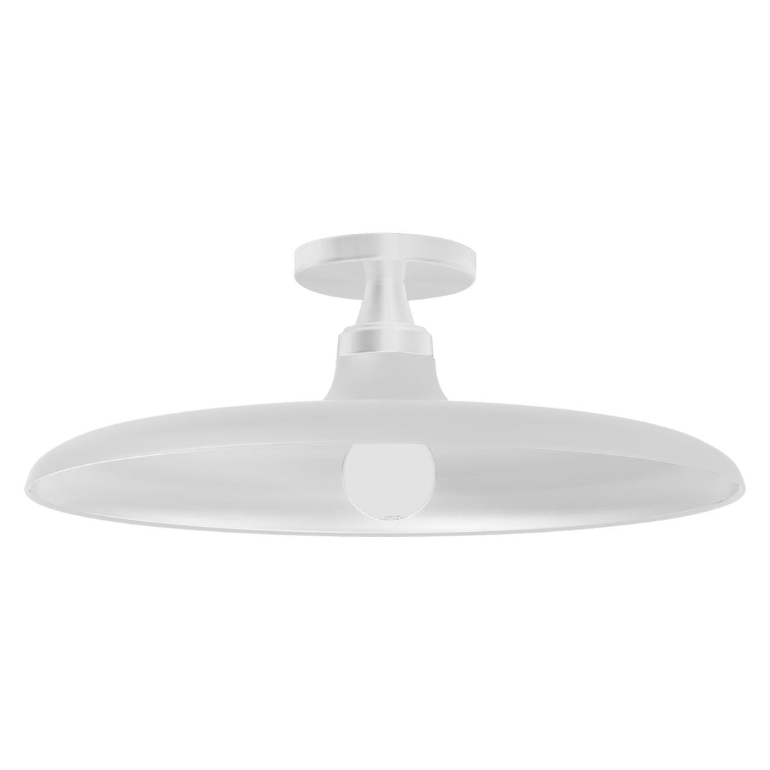 Quentin One Light Semi-Flush Mount in Matte White Dainolite Canada