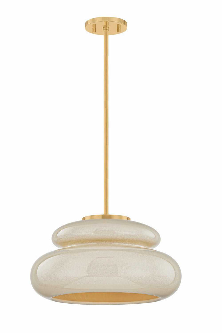 Pia One Light Pendant in Aged Brass Mitzi Canada