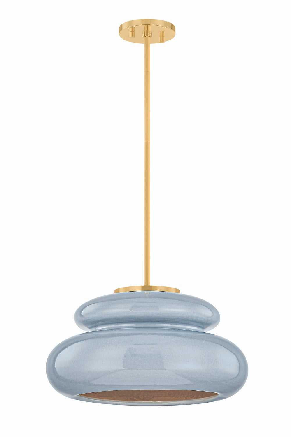 Pia One Light Pendant in Aged Brass Mitzi Canada