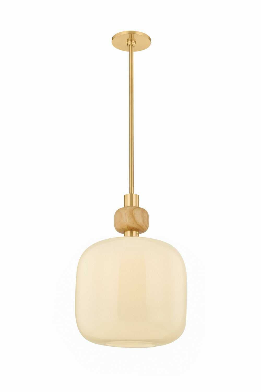 Elise One Light Pendant in Aged Brass Mitzi Canada
