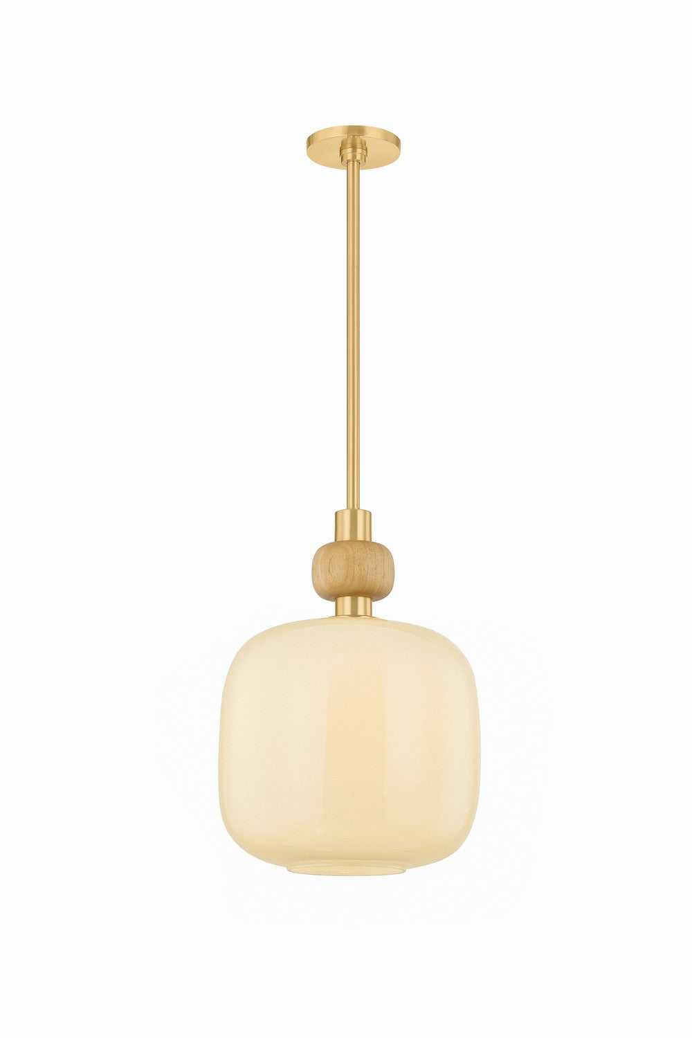 Elise One Light Pendant in Aged Brass Mitzi Canada
