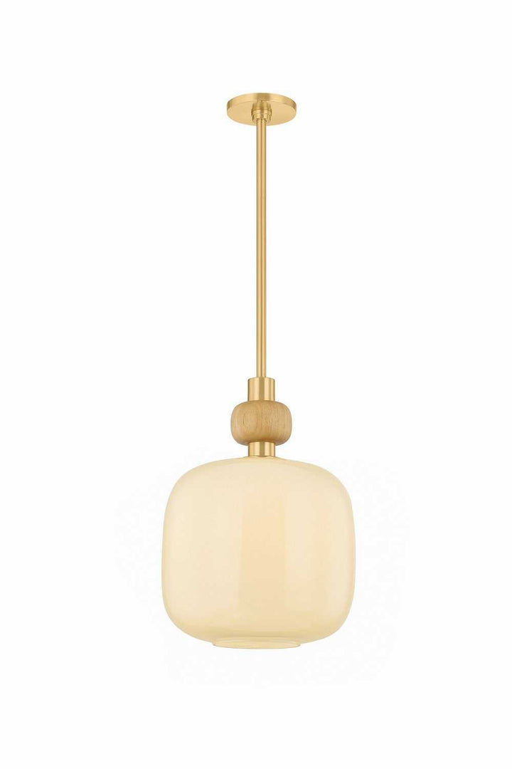 Elise One Light Pendant in Aged Brass Mitzi Canada