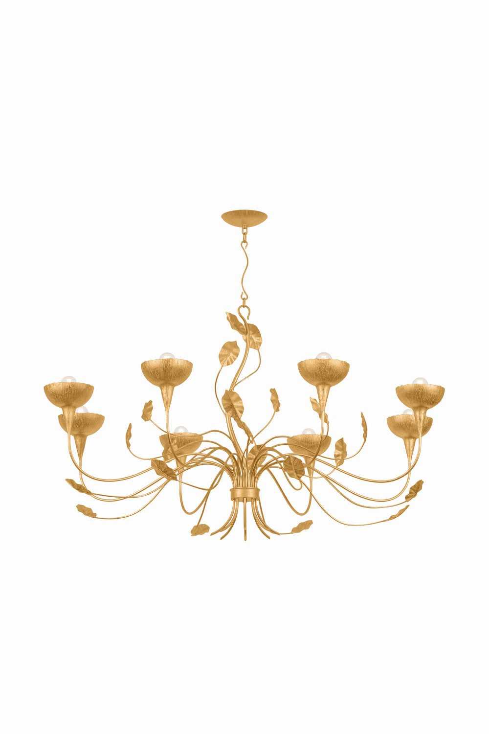 Innsbruck Eight Light Chandelier in Vintage Gold Leaf Corbett Lighting Canada