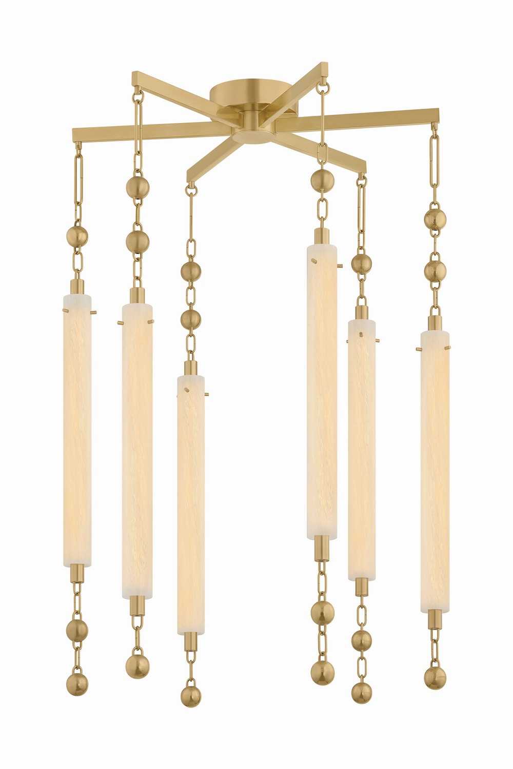 Parigi LED Chandelier in Vintage Brass Corbett Lighting Canada
