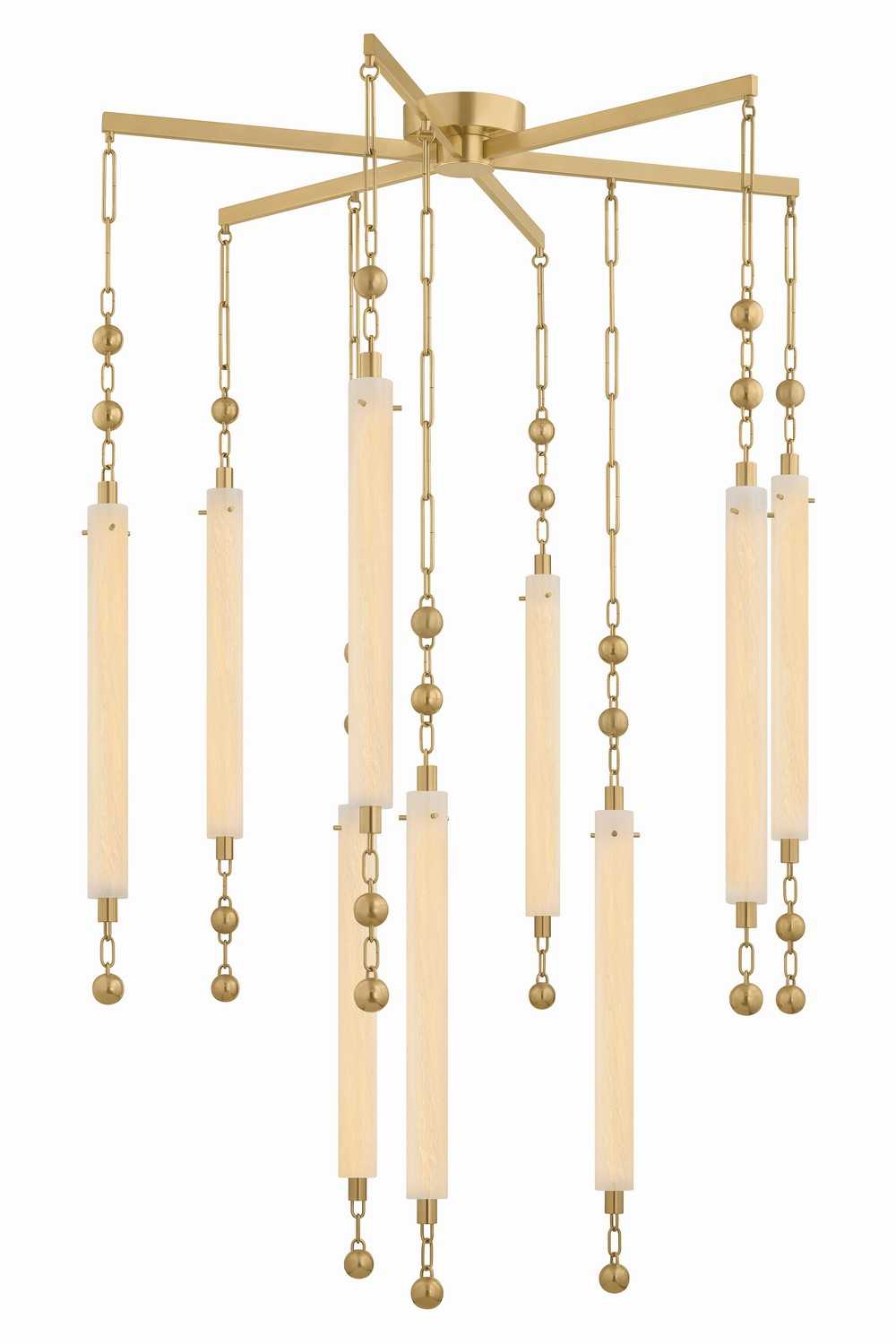 Parigi LED Chandelier in Vintage Brass Corbett Lighting Canada