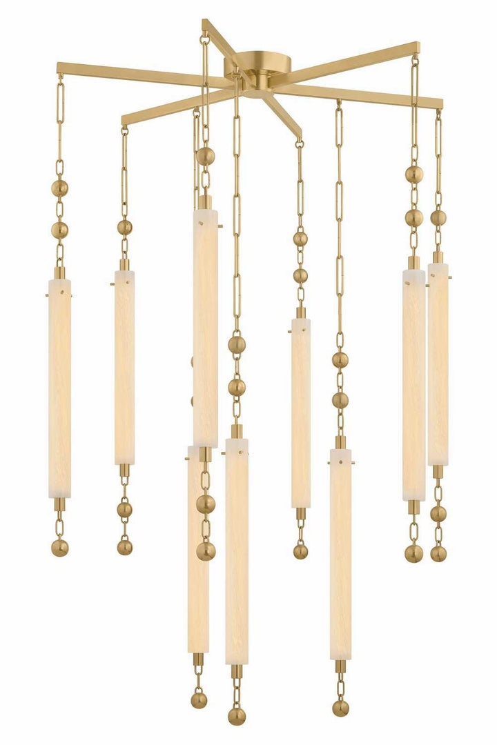 Parigi LED Chandelier in Vintage Brass Corbett Lighting Canada