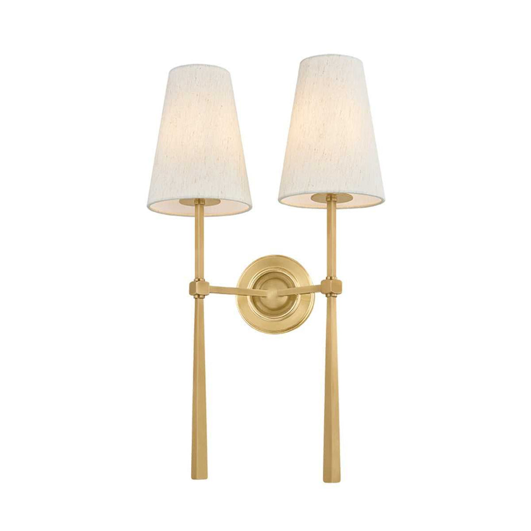 Cadiz Two Light Wall Sconce in Vintage Brass Corbett Lighting Canada