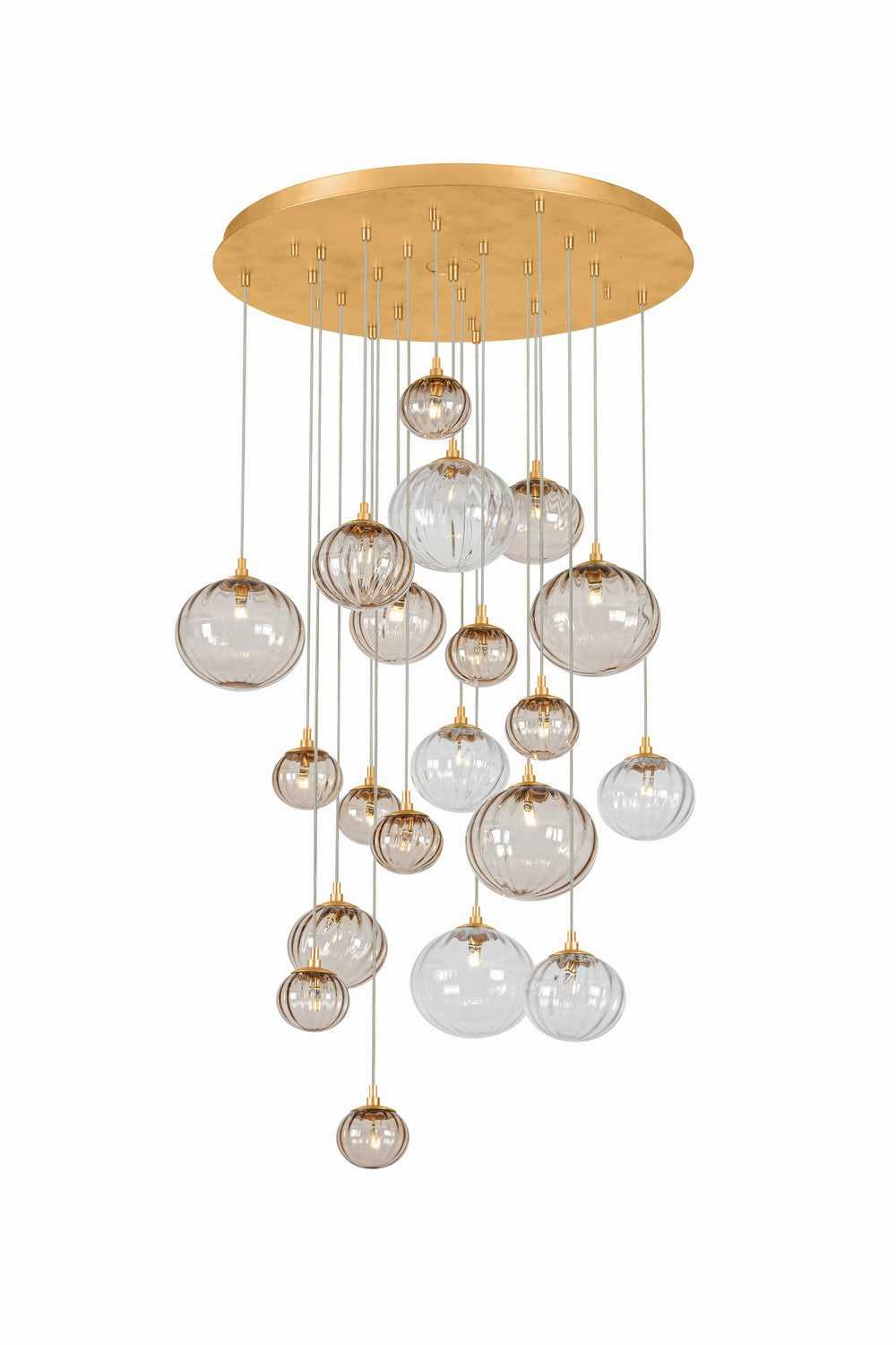 Istanbul LED Chandelier in Vintage Gold Leaf Corbett Lighting Canada