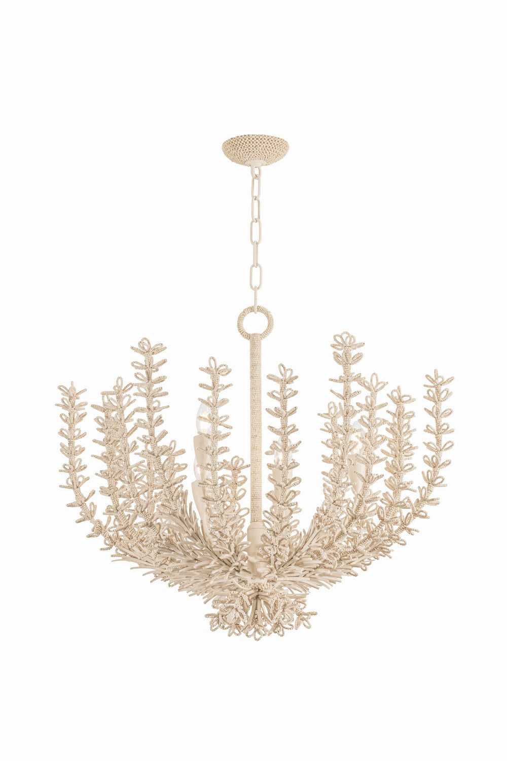 Pedrillo Six Light Chandelier in Cream Plaster Corbett Lighting Canada