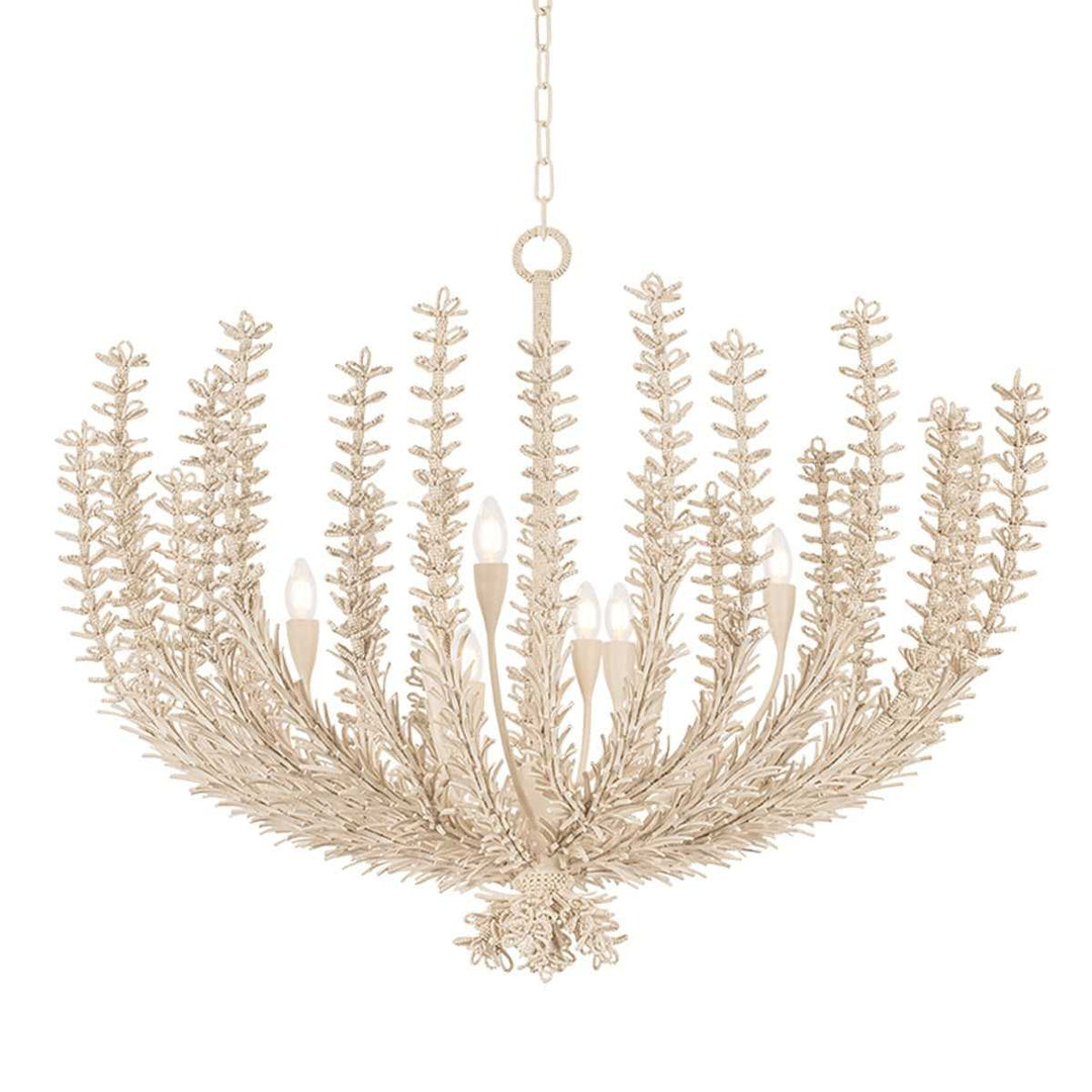 Pedrillo Eight Light Chandelier in Cream Plaster Corbett Lighting Canada