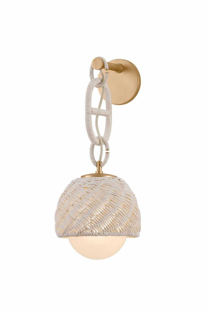Piasu One Light Wall Sconce in Champagne Leaf Corbett Lighting Canada