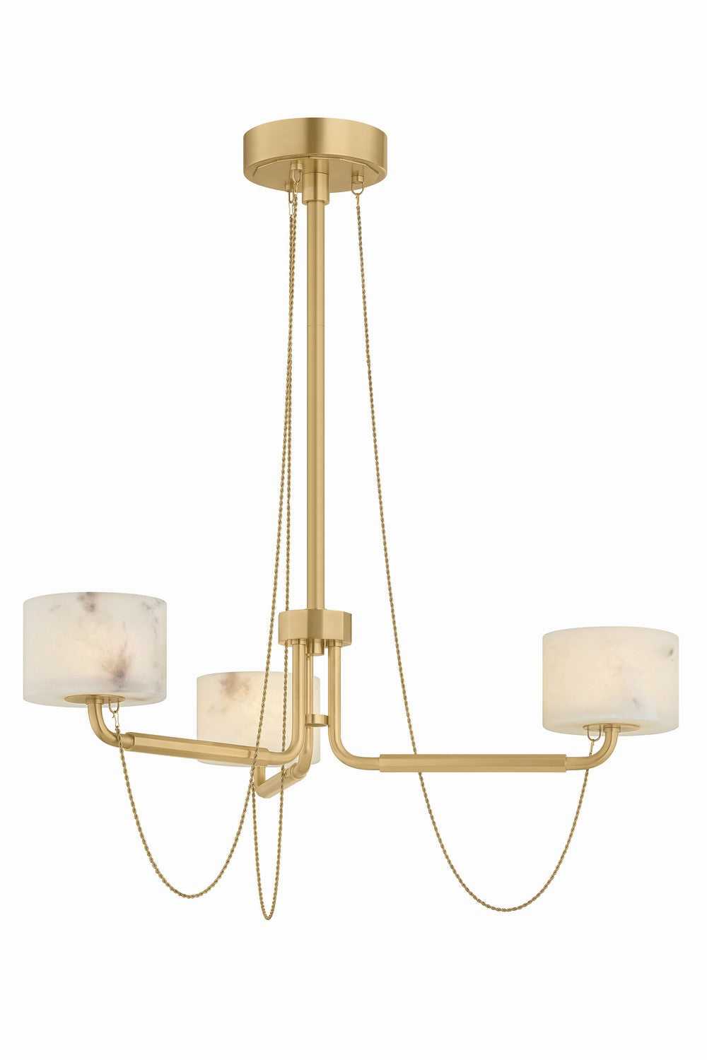Bunda LED Chandelier in Vintage Brass Corbett Lighting Canada