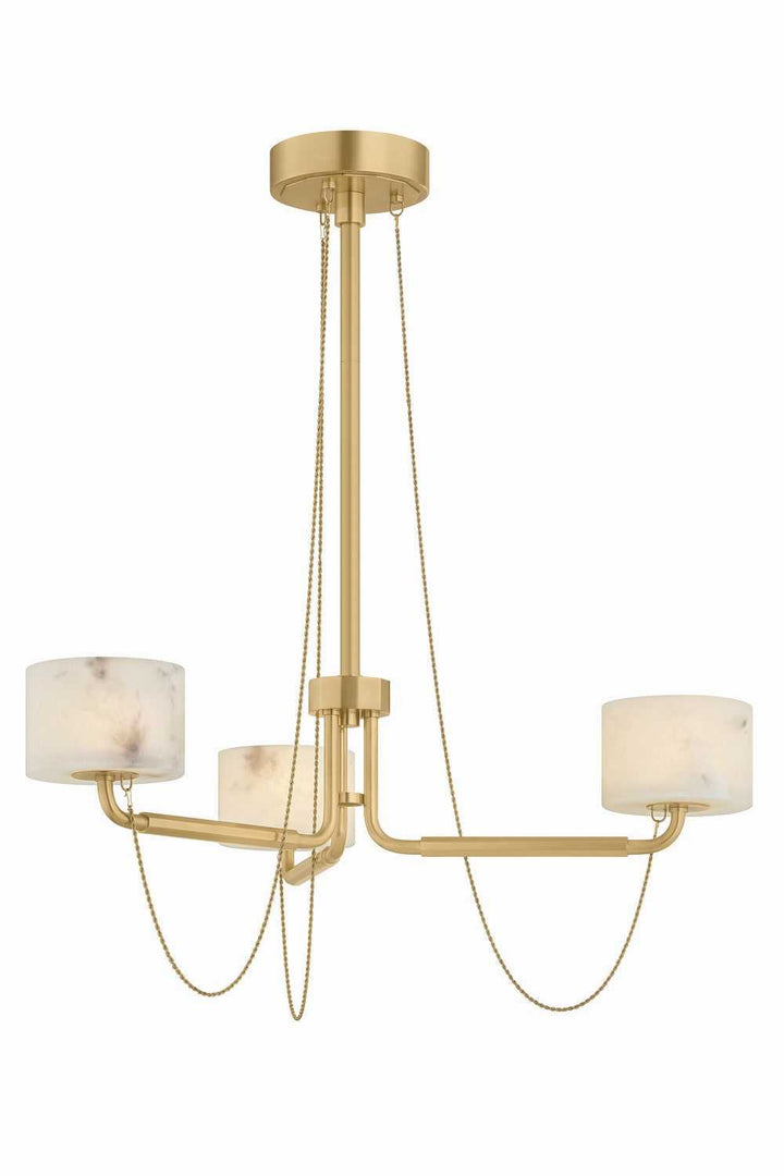 Bunda LED Chandelier in Vintage Brass Corbett Lighting Canada