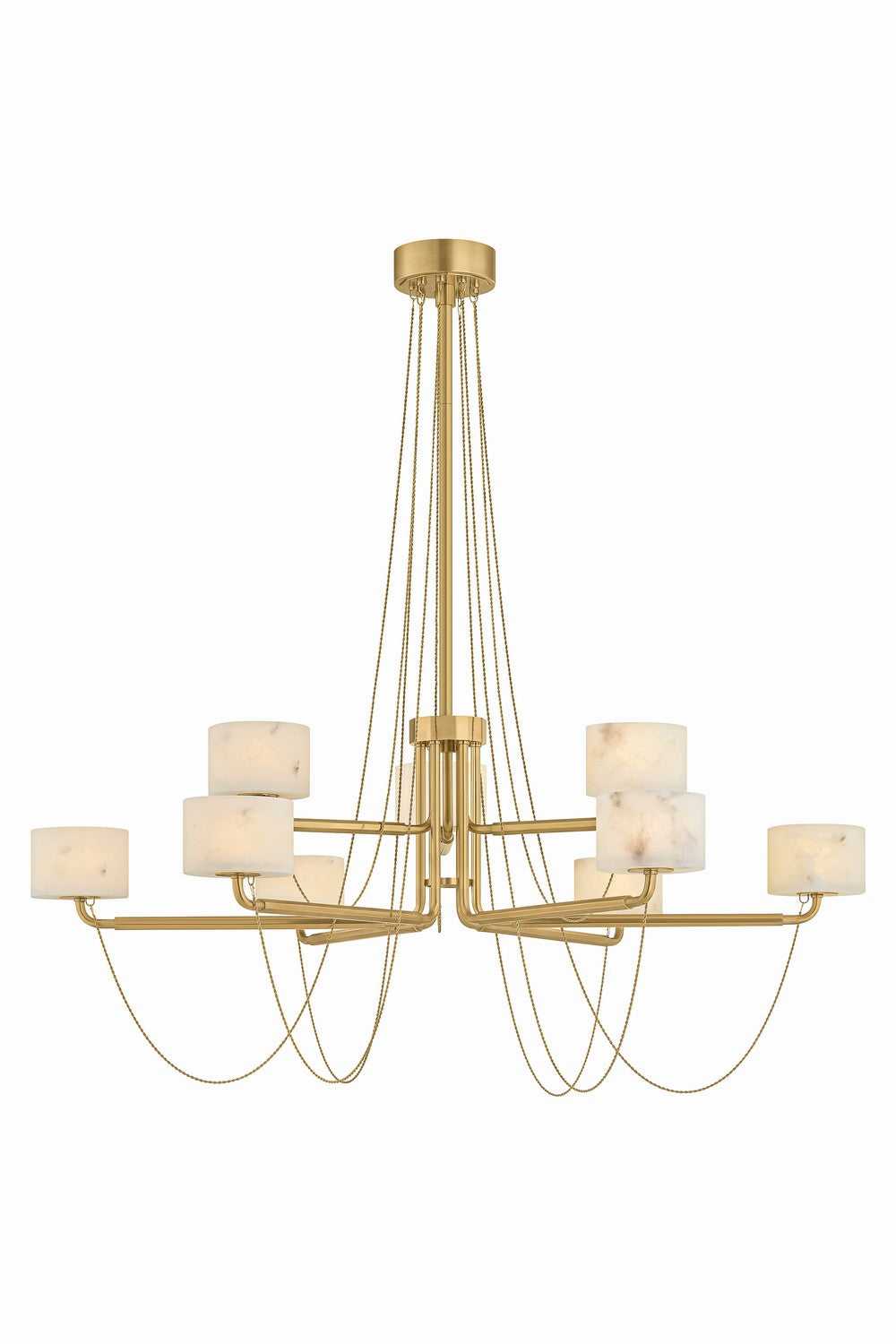 Bunda LED Chandelier in Vintage Brass Corbett Lighting Canada