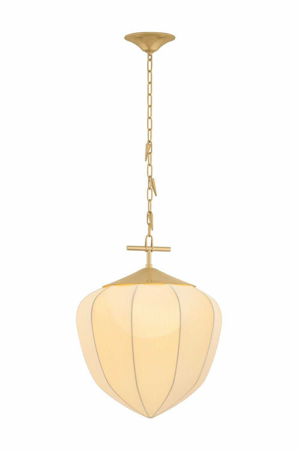 Hoshi One Light Pendant in Vintage Brass Corbett Lighting Canada