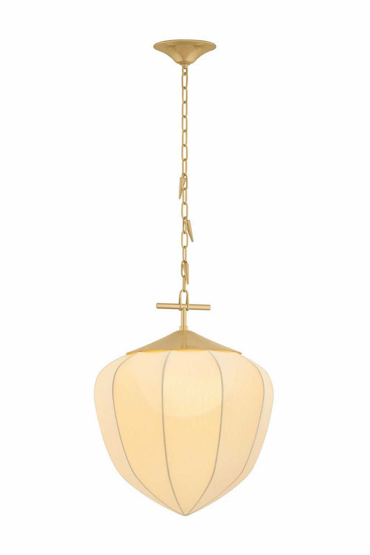 Hoshi One Light Pendant in Vintage Brass Corbett Lighting Canada