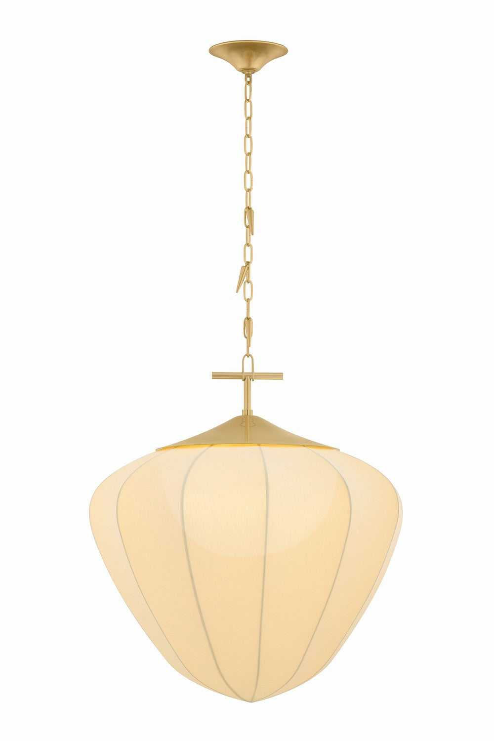 Hoshi One Light Pendant in Vintage Brass Corbett Lighting Canada