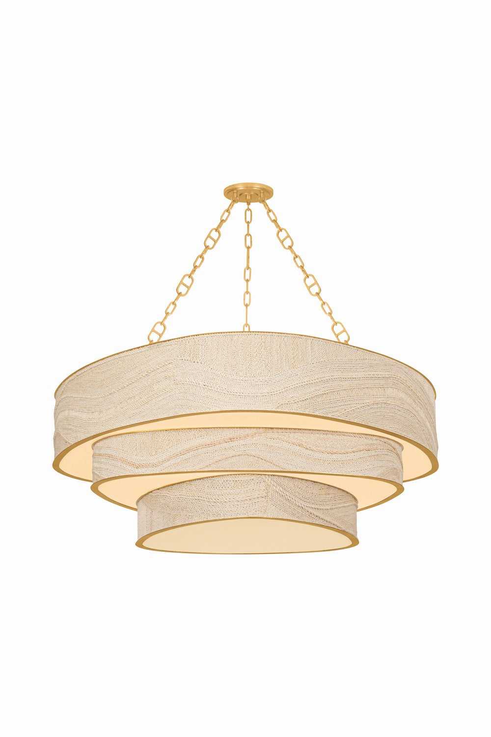 Kiso 12 Light Chandelier in Vintage Gold Leaf Corbett Lighting Canada