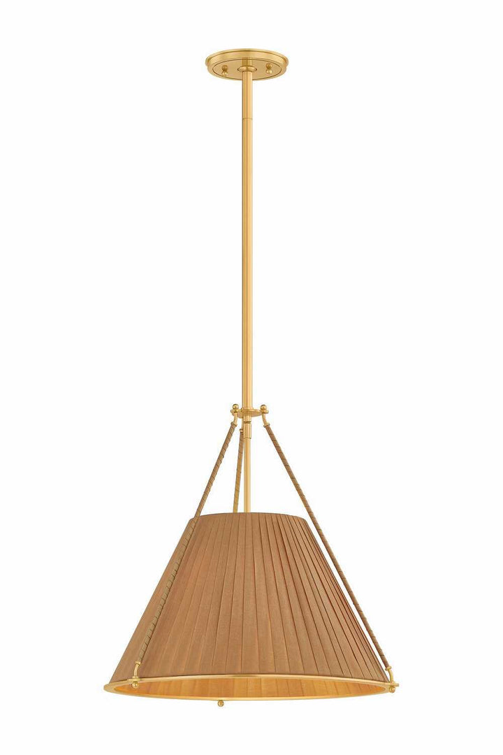 Sunside Three Light Pendant in Aged Brass Hudson Valley Canada