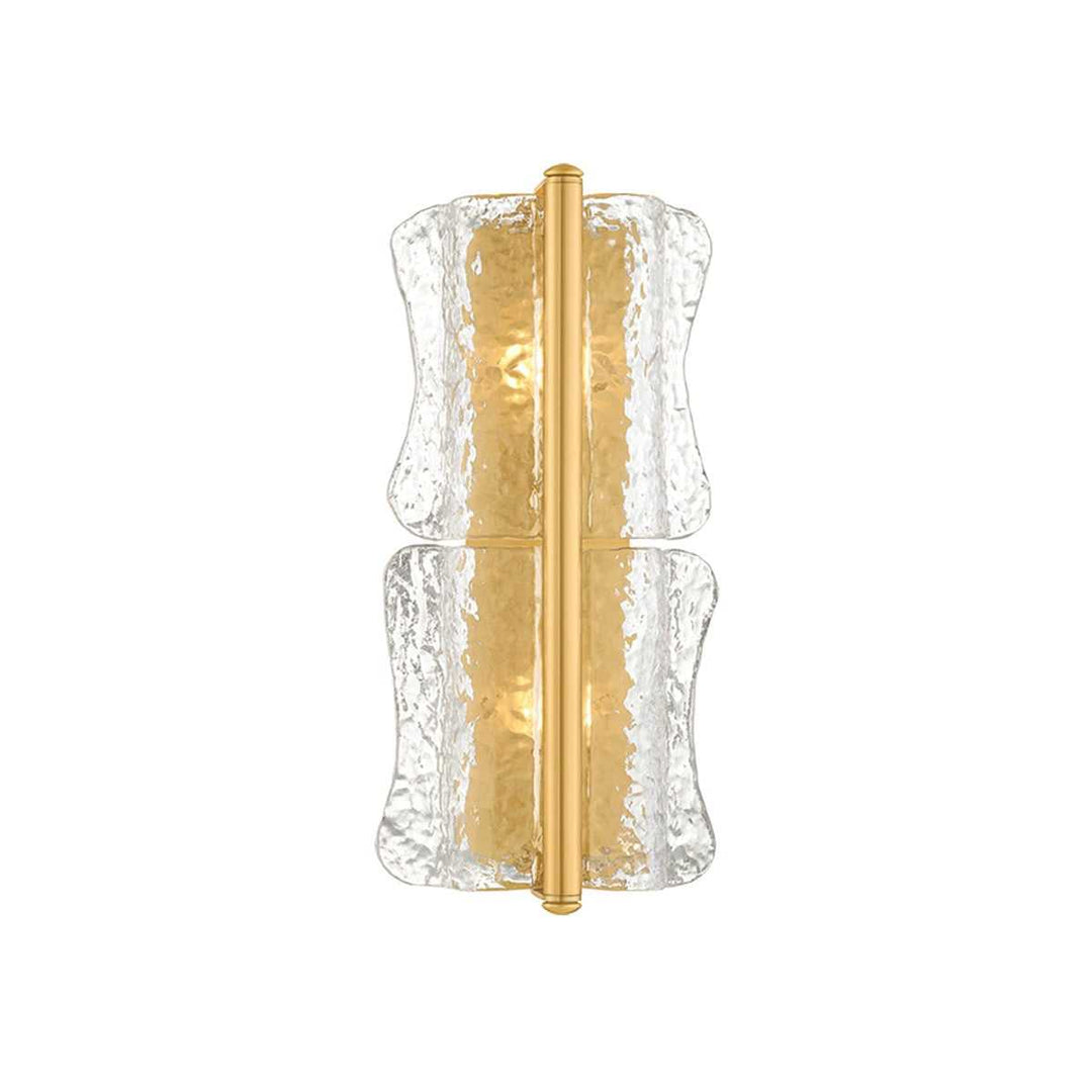 Fosterdale Two Light Wall Sconce in Aged Brass Hudson Valley Canada