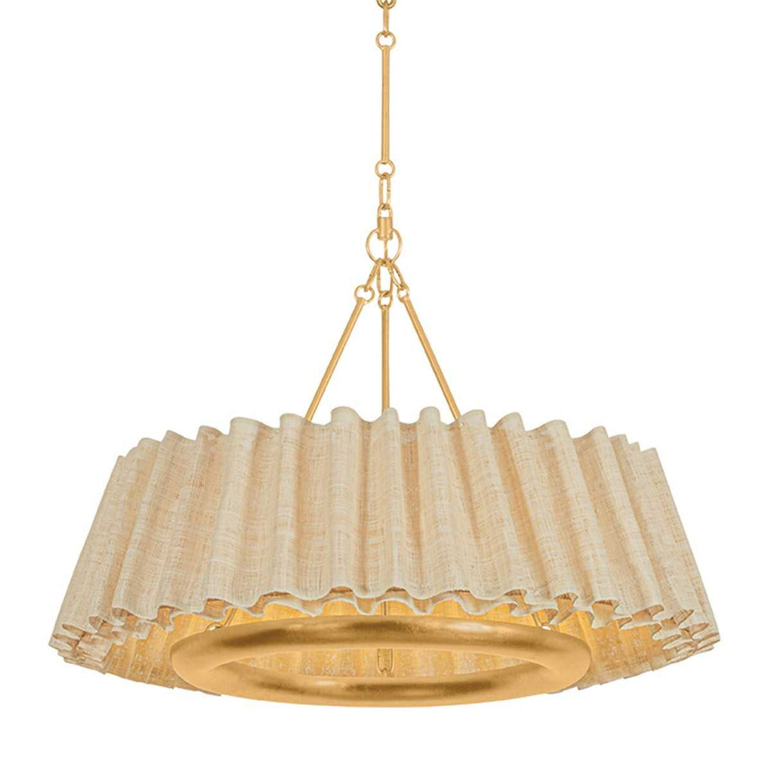 Beechford LED Chandelier in Vintage Gold Leaf Hudson Valley Canada