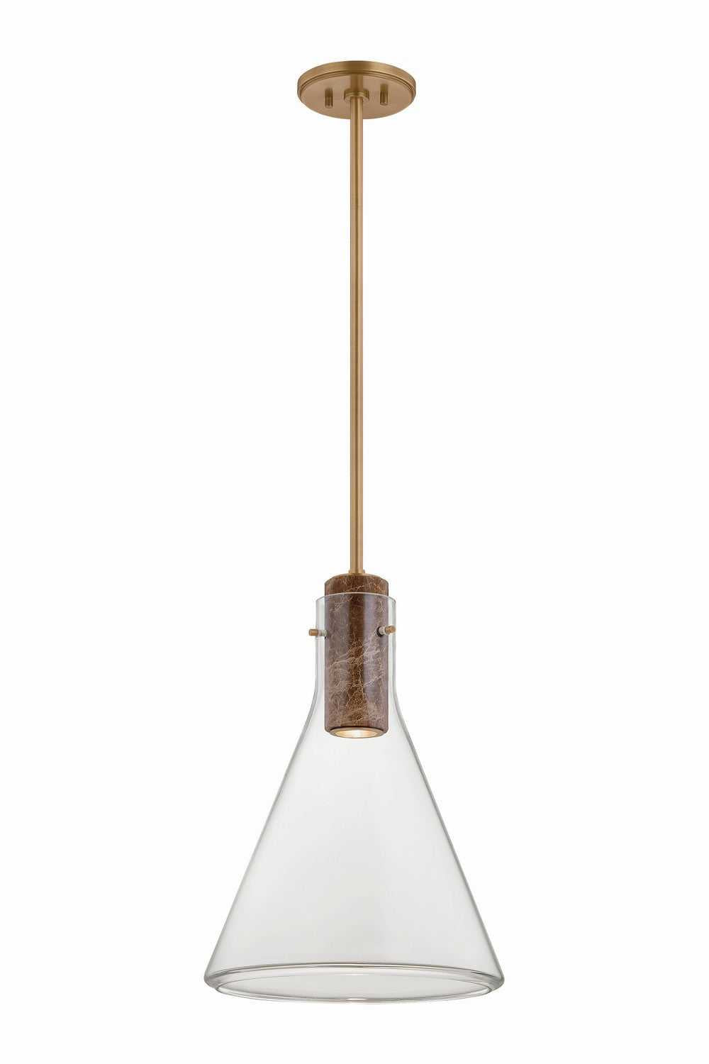 West Hill One Light Pendant in Patina Brass Hudson Valley Canada