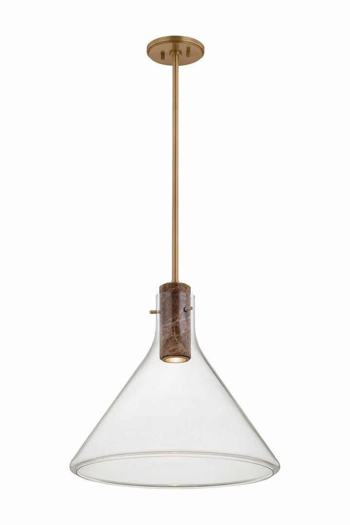 West Hill One Light Pendant in Patina Brass Hudson Valley Canada