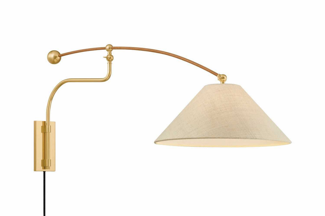 Sylva One Light Wall Sconce in Aged Brass Hudson Valley Canada