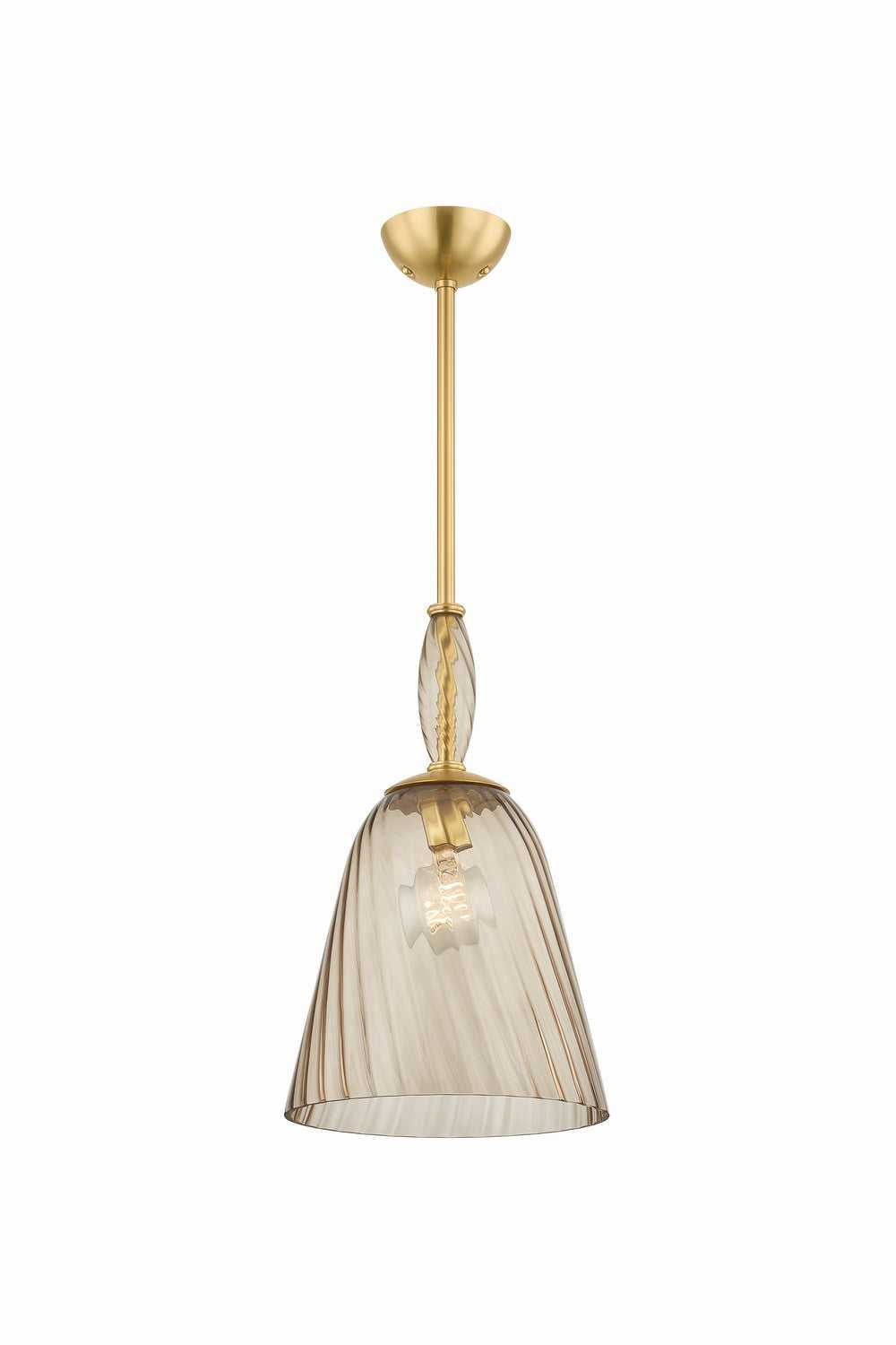 Bleecker One Light Pendant in Aged Brass Hudson Valley Canada