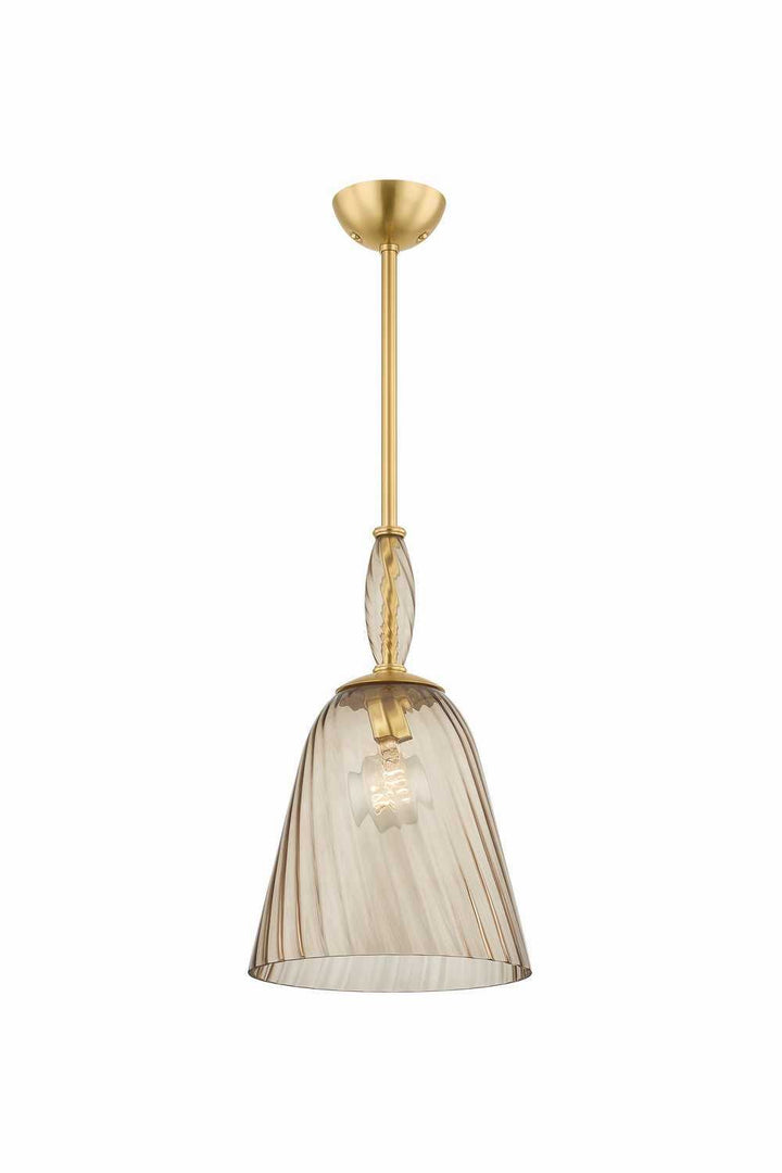 Bleecker One Light Pendant in Aged Brass Hudson Valley Canada