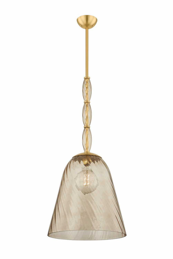 Bleecker One Light Pendant in Aged Brass Hudson Valley Canada