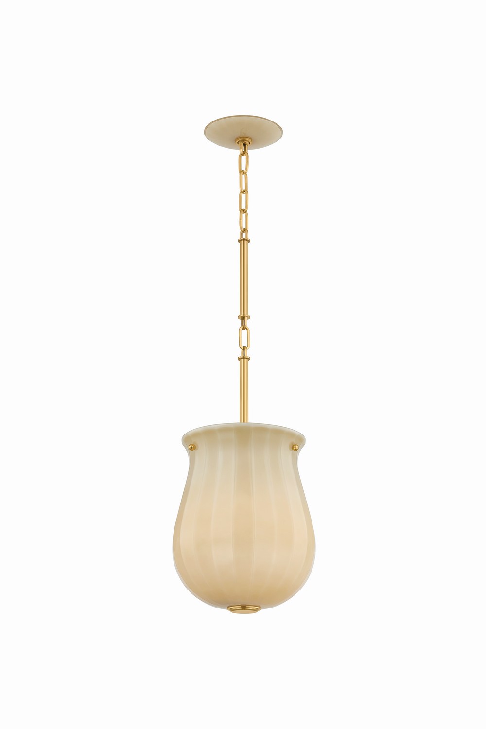 Nevins One Light Pendant in Aged Brass Hudson Valley Canada