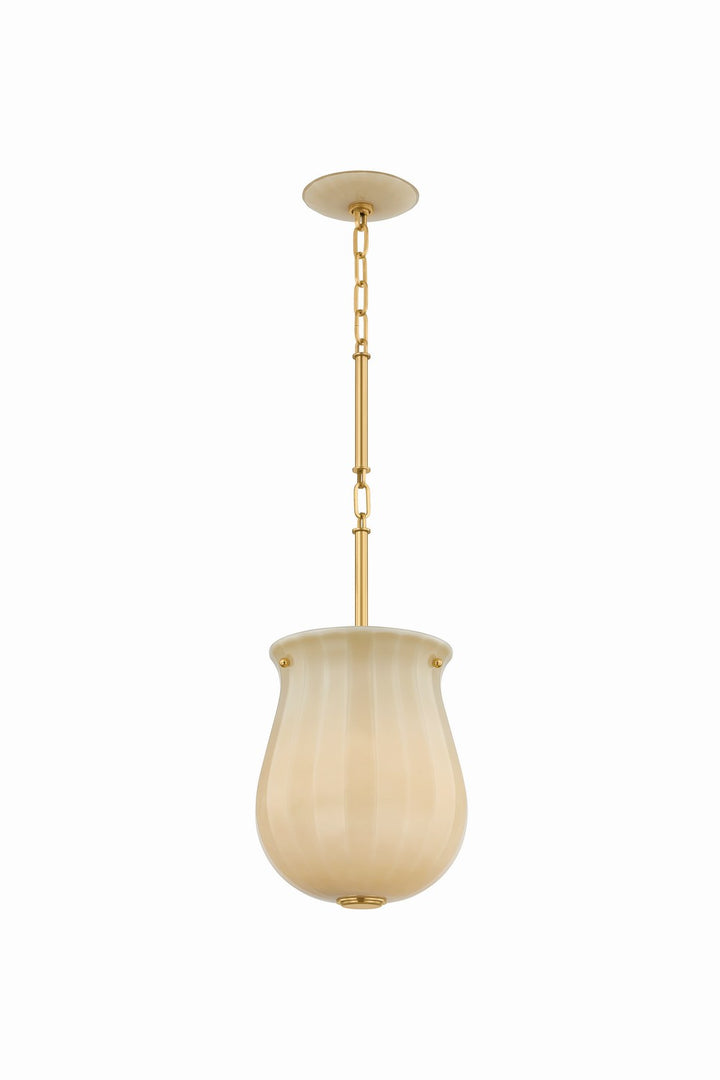 Nevins One Light Pendant in Aged Brass Hudson Valley Canada