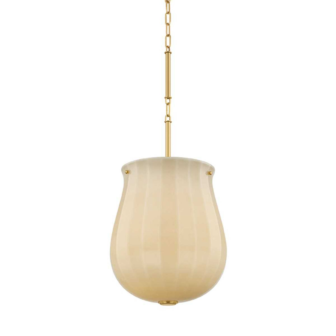 Nevins One Light Pendant in Aged Brass Hudson Valley Canada
