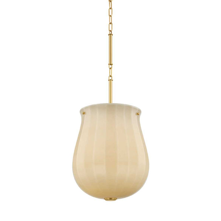 Nevins One Light Pendant in Aged Brass Hudson Valley Canada