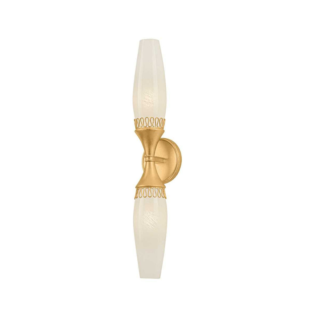 Pennebrook Two Light Wall Sconce in Vintage Gold Leaf Hudson Valley Canada
