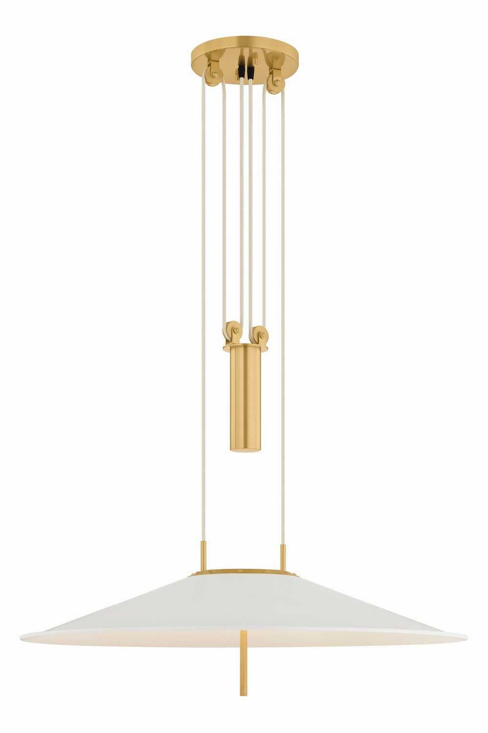Emmons LED Pendant in Aged Brass Hudson Valley Canada