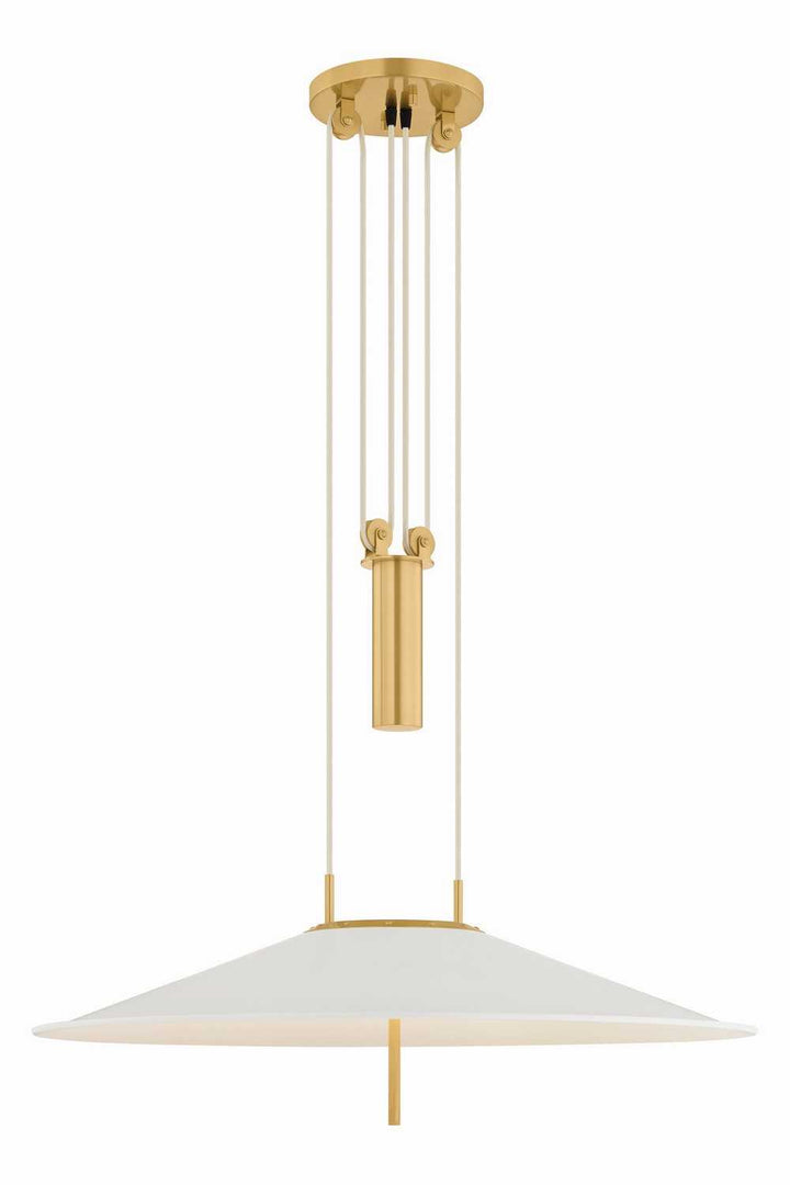 Emmons LED Pendant in Aged Brass Hudson Valley Canada