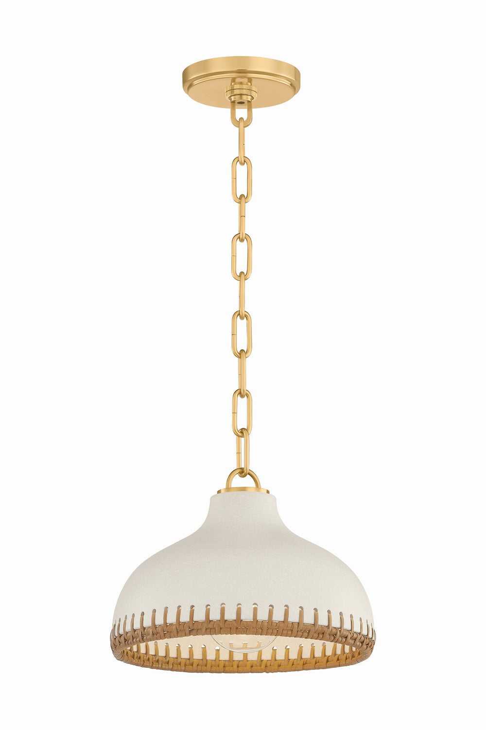Southfields One Light Pendant in Aged Brass Hudson Valley Canada